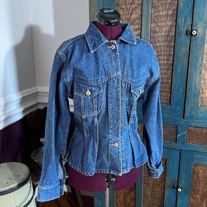 Vintage Fitted Miss Juli Jean Jacket - Corset Hook/Eye Closure - LIKE NEW
